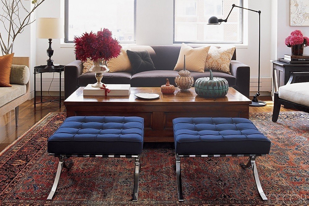 Яркие акценты в гостиной